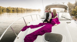 Pre-wedding photoshoot on yacht