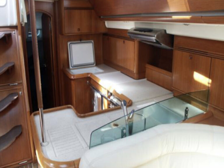 Interior of Jeanneau 54 yacht in Mumbai.