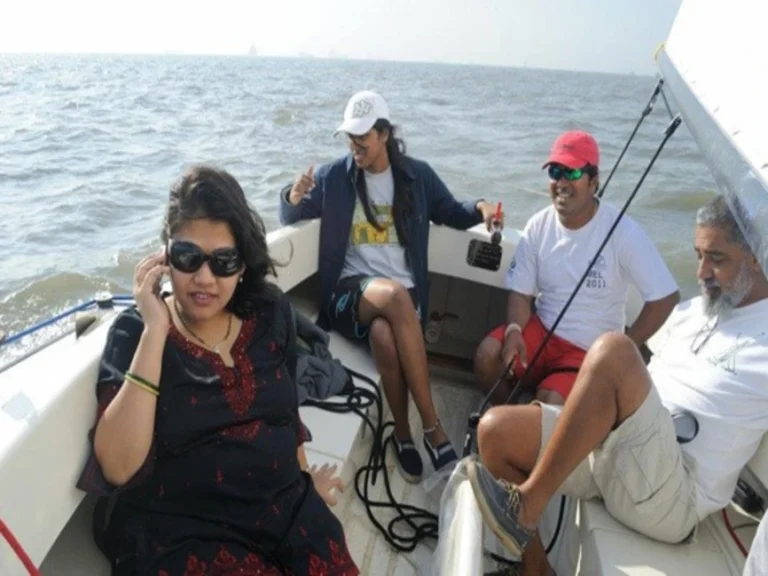 People enjoying quality time on Sea Bird sailing yacht in Mumbai